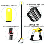 MYL-10 Attrezzi da giardino zappe per diserbo ad anello con staffa, 3 Sections 1.2m, 4 Sections 1.6m, 5 Sections 2.0m, 6 Sections 2.4m