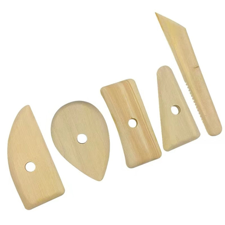 Strumenti fatti a mano del raschietto della ceramica del coltello dello scheletro di legno, 5pcs/set
