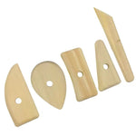 Strumenti fatti a mano del raschietto della ceramica del coltello dello scheletro di legno, 5pcs/set