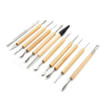 11pcs / set Strumenti per coltelli in legno fai-da-te in argilla morbida, 11pcs/set