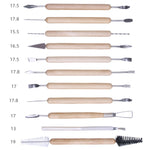 11pcs / set Strumenti per coltelli in legno fai-da-te in argilla morbida, 11pcs/set