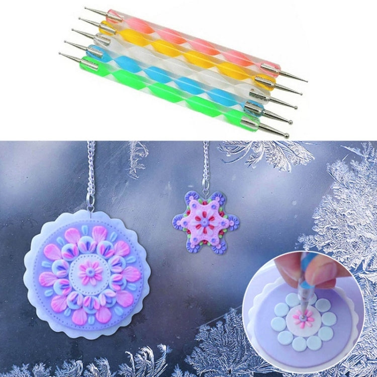 Dot Painting Mandala Pottery Decoration Set di strumenti per bacchette a spirale fai-da-te, 36pcs/set, 35pcs/set
