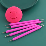 penna del trapano del punto del manicure della penna dell'indentazione dello strumento delle terraglie 5pcs/set