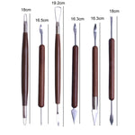 Strumenti di rifilatura di ceramiche in legno Forniture artistiche educative, 6pcs/set