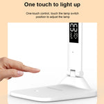 Lampada da scrivania pieghevole con display digitale intelligente a LED, stile:, USB Straight Plug, Charging 2000mAh, Charging 3200mAh, Double Head USB Straight Plug, Double Head Charging 2000mAh, Double Head Charging 3200mAh