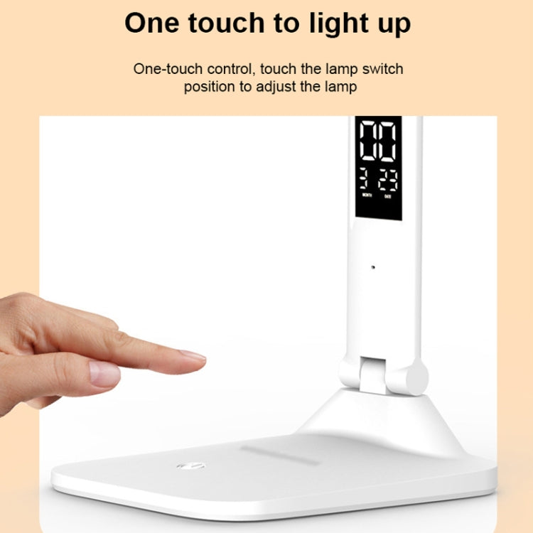 Lampada da scrivania pieghevole con display digitale intelligente a LED, stile:, USB Straight Plug, Charging 2000mAh, Charging 3200mAh, Double Head USB Straight Plug, Double Head Charging 2000mAh, Double Head Charging 3200mAh