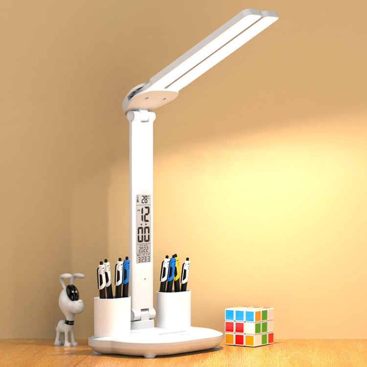 Lampada da scrivania pieghevole con display digitale intelligente a LED, stile:, USB Straight Plug, Charging 2000mAh, Charging 3200mAh, Double Head USB Straight Plug, Double Head Charging 2000mAh, Double Head Charging 3200mAh