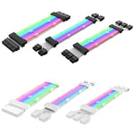 Linea di colori al neon 5V ARGB, 24pin Motherboard Power Supply Light Wire Black, Double 8pin Graphics Card Power Supply Wire Black, 3x8pin Graphics Card Power Supply Wire Black, 24pin Motherboard Power Supply Light Wire White                          ...
