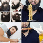 5 pezzi Copri barba da uomo Custodia per barba resistente all'olio e alle macchie, Beard Cover