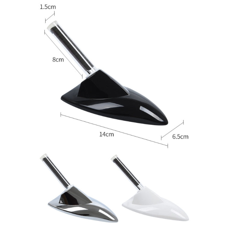 Pinna di squalo solare per auto con spia LED per antenna, Silver, White, Black, Silver with Remote Control, Black with Remote Control, White with Remote Control