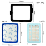 Per filtro dell'aria per aspirapolvere Philips FC9732 FC9728 FC9735, 1 Air Inlet +1 Air Outlet, 1 Air Inlet, 1 Air Outlet, 1 Outer Frame
