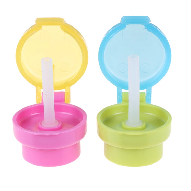 2 pezzi CJ07205 Coperchi per cannuccia per bambini Coperchi per cannuccia portatili per bambini, 2pcs Green, 2pcs Pink