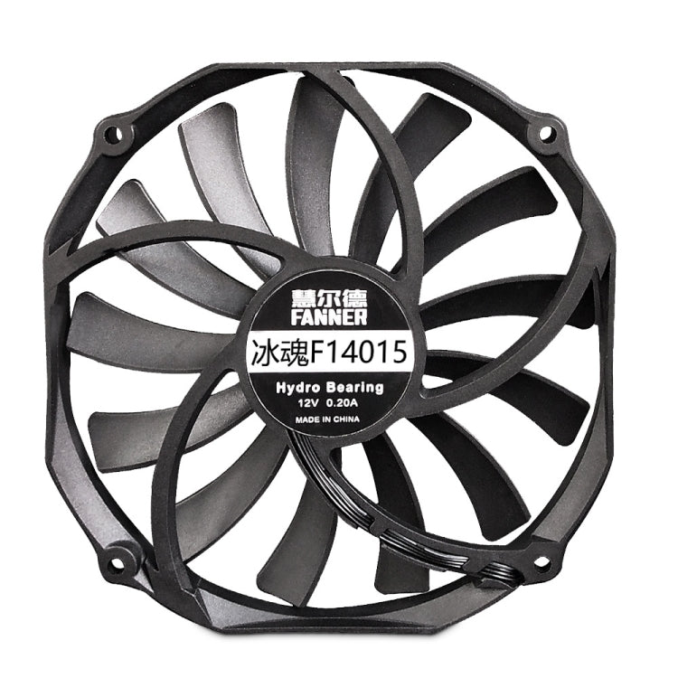 FANNER Ice Soul F14015 4PIN PWM Ventola per telaio ultrasottile Radiatore per computer desktop, F14015