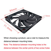 FANNER Ice Soul F8010 Ventola del telaio ultra sottile 4 pin PWM Regolazione intelligente della velocità Raffreddamento silenzioso Dissipazione del calore, F8010