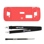 Per Steam Deck Hifylux ST-PF14 Console di gioco Custodia in silicone Antigraffio Custodia portatile antiscivolo Cordino, Silicone Case Black, Silicone Case Blue, Silicone Case Red, Silicone Case Orange