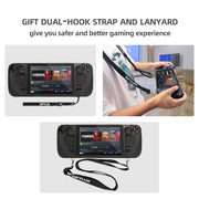 Per Steam Deck Hifylux ST-PF14 Console di gioco Custodia in silicone Antigraffio Custodia portatile antiscivolo Cordino, Silicone Case Black, Silicone Case Blue, Silicone Case Red, Silicone Case Orange