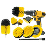 WRS-DS19 9 in 1 Trapano elettrico Spazzole per la pulizia delle fessure Set di strumenti per autolavaggio, 9 in 1