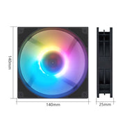 MF14025 5V ARGB 14cm Shenguang Synchronous Magnetic Evitation Ventola del telaio con cuscinetto a pressione dinamica, MF14025 Black, MF14025 White