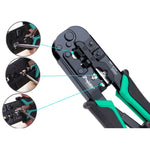 ProsKit CP-376TR 4P/6P/8P Pinze a crimpare per reti a tre usi, CP-376TR