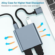Convertitore da USB 3.0 a doppio HDMI ad alta definizione Estensore dello stesso schermo USB 4K, USB 3.0 To Dual HDMI