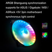 FANNER 2020 5V ARGB 20cm Grande volume d'aria Scheda madre lenta Shenguang Ventola del telaio sincronizzata, 2020