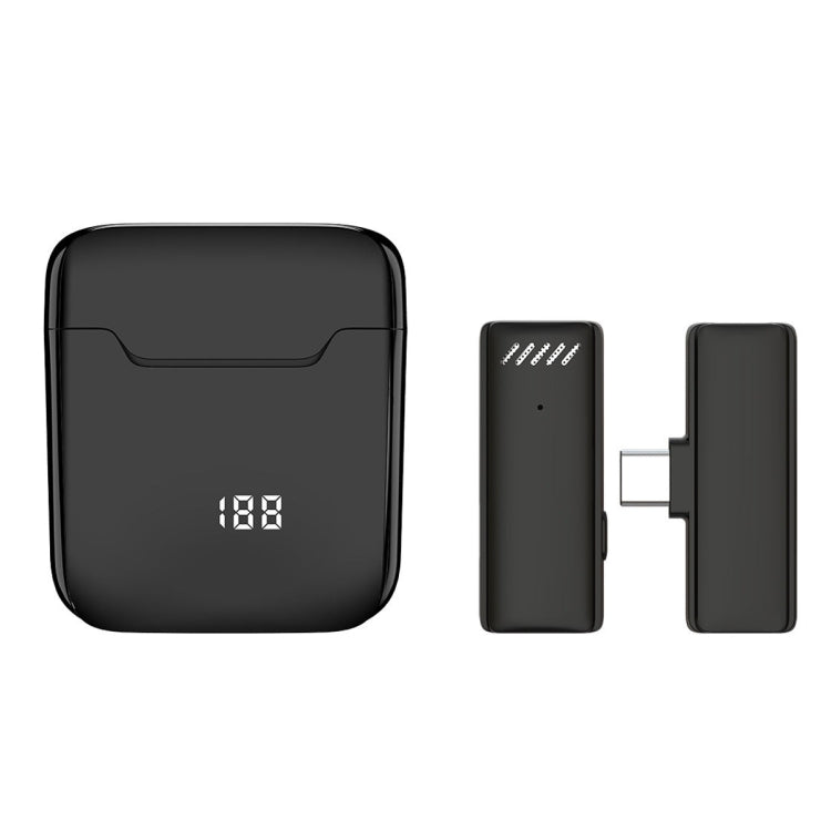 Microfono lavalier wireless con cancellazione del rumore con custodia di ricarica, S11 Single Microphone Black USB-C/Type-C Interface, S11 Single Microphone Black 8 Pin Interface