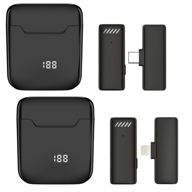 Microfono lavalier wireless con cancellazione rumore e custodia