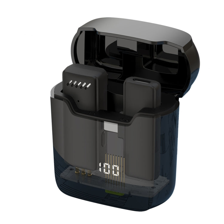 Microfono lavalier wireless con cancellazione rumore e custodia