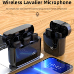 Microfono lavalier wireless con cancellazione rumore e custodia