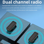 Microfono lavalier wireless con cancellazione rumore e custodia