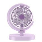Ventilatore da tavolo USB ricaricabile con luce notturna