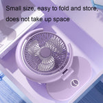 Ventilatore da tavolo USB ricaricabile con luce notturna