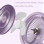 Ventilatore da tavolo USB ricaricabile con luce notturna