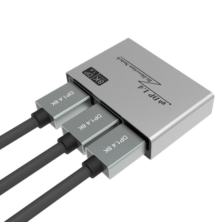 Commutatore bidirezionale 8K 60HZ 1.4V 2 In 1 Out DP, Grey