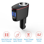 Accendisigari multifunzionale per auto 100W One for Two Caricabatterie ad alta potenza, S-06A, S-06 Bluetooth