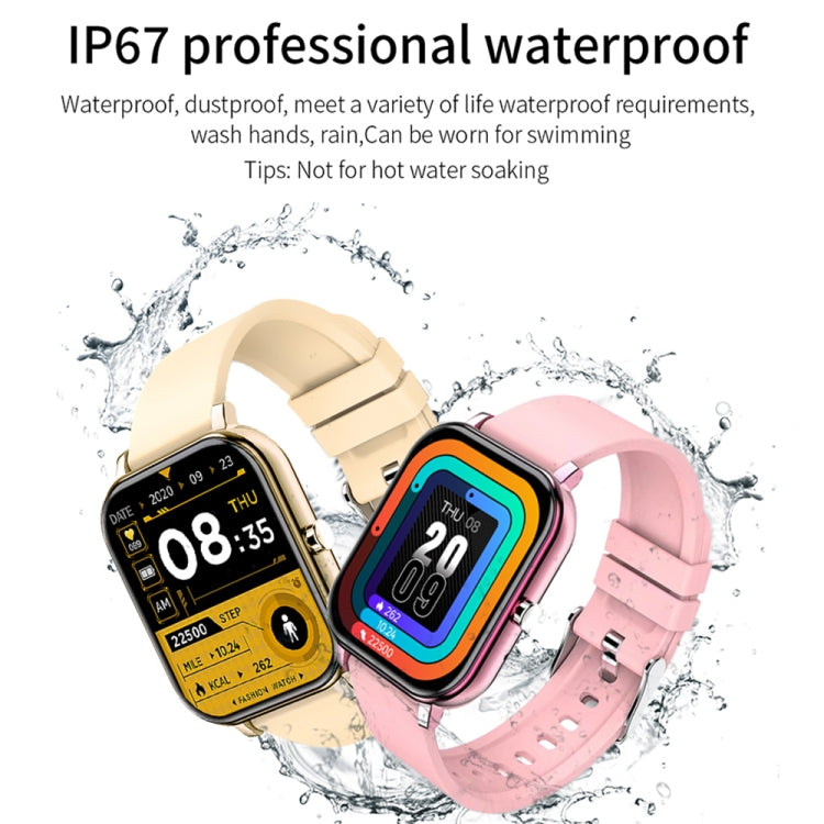H10 Smart Watch con chiamata Bluetooth con schermo da 1,69 pollici, supporto frequenza cardiaca/pressione sanguigna/monitoraggio del sonno, Black, Pink, Yellow, Grey, Blue Net+Silicone, Black Net+Silicone, Pink Net+Silicone, Gold Net+Silicone          ...