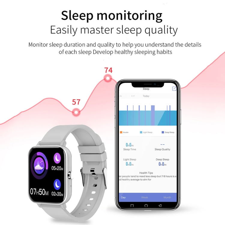 H10 Smart Watch con chiamata Bluetooth con schermo da 1,69 pollici, supporto frequenza cardiaca/pressione sanguigna/monitoraggio del sonno, Black, Pink, Yellow, Grey, Blue Net+Silicone, Black Net+Silicone, Pink Net+Silicone, Gold Net+Silicone          ...