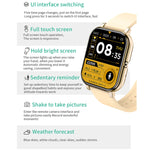 H10 Smart Watch con chiamata Bluetooth con schermo da 1,69 pollici, supporto frequenza cardiaca/pressione sanguigna/monitoraggio del sonno, Black, Pink, Yellow, Grey, Blue Net+Silicone, Black Net+Silicone, Pink Net+Silicone, Gold Net+Silicone          ...