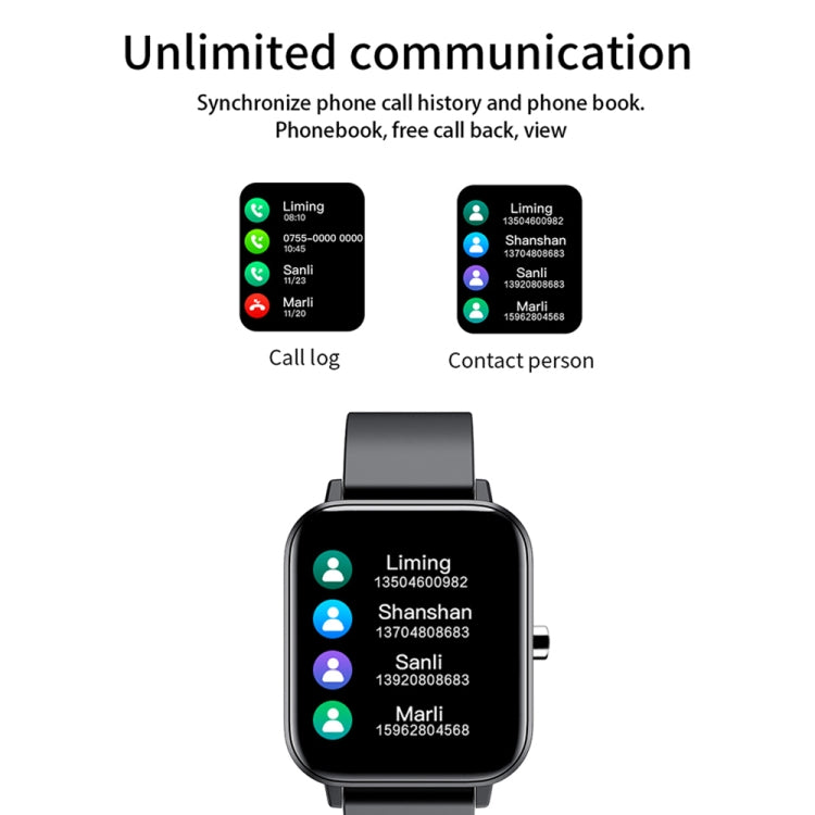 H10 Smart Watch con chiamata Bluetooth con schermo da 1,69 pollici, supporto frequenza cardiaca/pressione sanguigna/monitoraggio del sonno, Black, Pink, Yellow, Grey, Blue Net+Silicone, Black Net+Silicone, Pink Net+Silicone, Gold Net+Silicone          ...