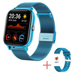 H10 Smart Watch con chiamata Bluetooth con schermo da 1,69 pollici, supporto frequenza cardiaca/pressione sanguigna/monitoraggio del sonno, Black, Pink, Yellow, Grey, Blue Net+Silicone, Black Net+Silicone, Pink Net+Silicone, Gold Net+Silicone          ...