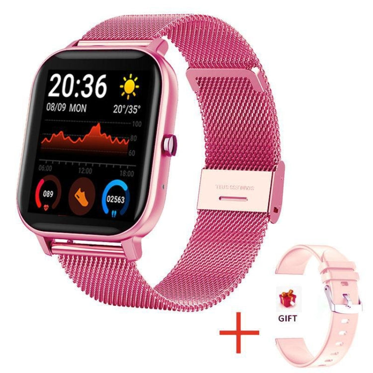 H10 Smart Watch con chiamata Bluetooth con schermo da 1,69 pollici, supporto frequenza cardiaca/pressione sanguigna/monitoraggio del sonno, Black, Pink, Yellow, Grey, Blue Net+Silicone, Black Net+Silicone, Pink Net+Silicone, Gold Net+Silicone          ...
