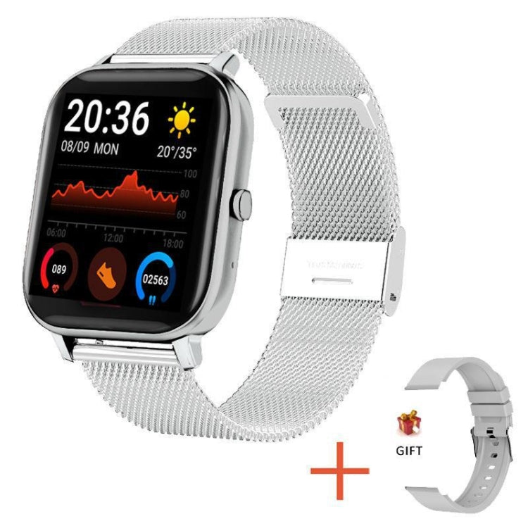 H10 Smart Watch con chiamata Bluetooth con schermo da 1,69 pollici, supporto frequenza cardiaca/pressione sanguigna/monitoraggio del sonno, Black, Pink, Yellow, Grey, Blue Net+Silicone, Black Net+Silicone, Pink Net+Silicone, Gold Net+Silicone          ...