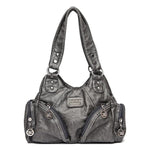 Borsa a tracolla diagonale da donna in pelle morbida retrò