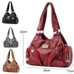Borsa a tracolla diagonale da donna in pelle morbida retrò