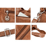 Borsa a tracolla diagonale da donna in pelle morbida retrò
