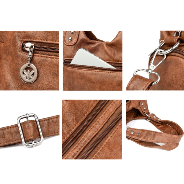 Borsa a tracolla diagonale da donna in pelle morbida retrò