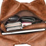 Borsa a tracolla diagonale da donna in pelle morbida retrò