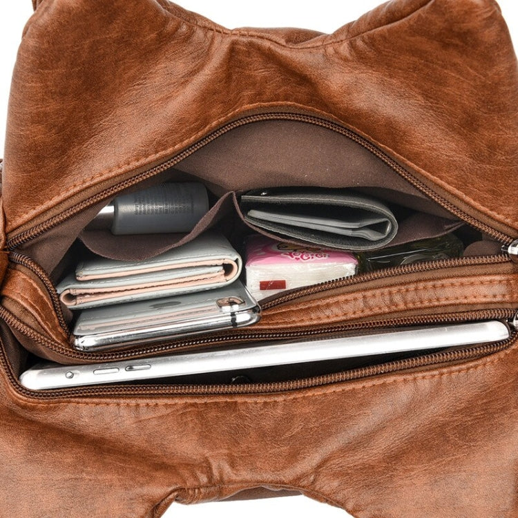 Borsa a tracolla diagonale da donna in pelle morbida retrò