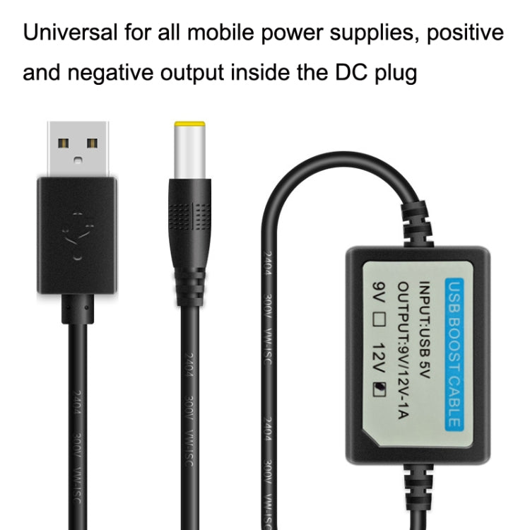 Cavo di alimentazione mobile USB Booster Line, 2pcs DC 5V to 9V, 2pcs DC 5V to 12V