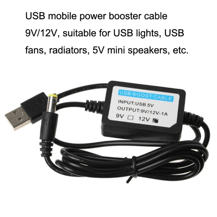 Cavo di alimentazione mobile USB Booster Line, 2pcs DC 5V to 9V, 2pcs DC 5V to 12V